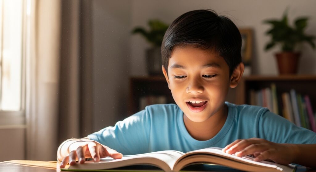 Kanak-kanak mampu menerangkan semula apa yang dibaca dengan yakin