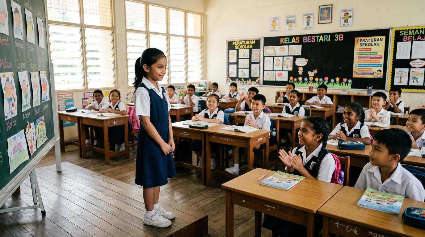 Kanak-kanak pemalu mula menunjukkan keyakinan diri di dalam kelas