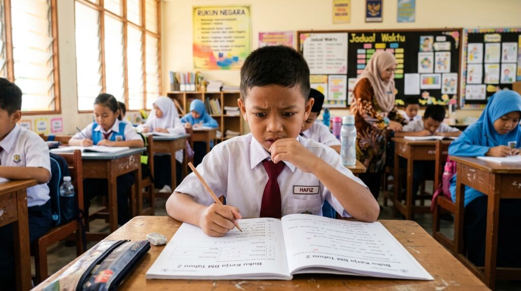 Kanak-kanak kelihatan takut untuk menjawab ketika belajar