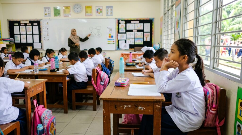 Murid Melayu sukar memberi perhatian ketika guru sedang bercakap di dalam kelas.