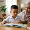 Anak Melayu bersedia membaca sebelum memasuki Tahun 1 dengan sokongan ibu bapa.